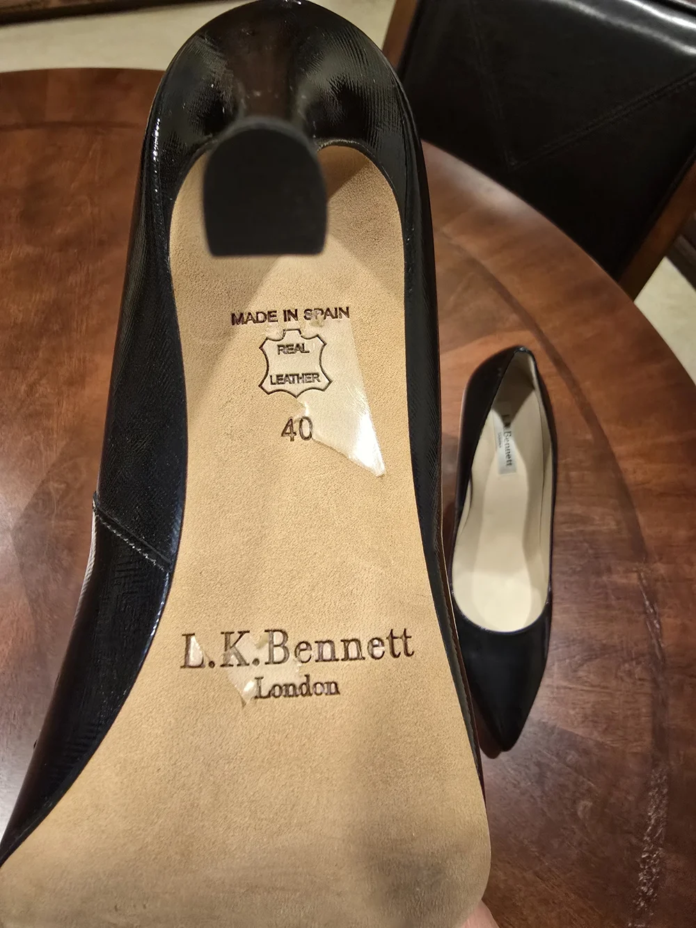 LK Bennett Emerald/Dark Green Patent Pointed-Toe Pumps